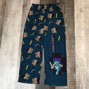 Minecraft Mojang Boys Pajama Pants L 10/12